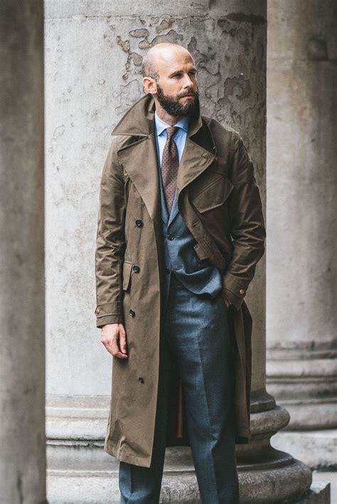 old style trench coat.